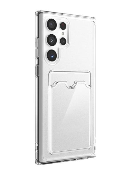 Клип-кейс PERO силикон для Samsung S22 Plus прозрачный усиленный