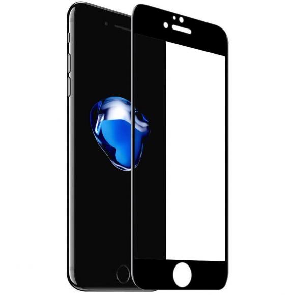 Стекло защитное для Apple iPhone 7  "4D", тех пак черное